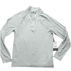 NEW Vuori Men’s M Clearview 1/4 Zip Seamless Frost Gray